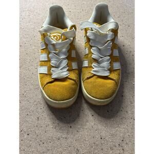 Adidas Campus Sneakers Men's 7.5 Mustard Yellow Streetwear Grunge Indi Skate